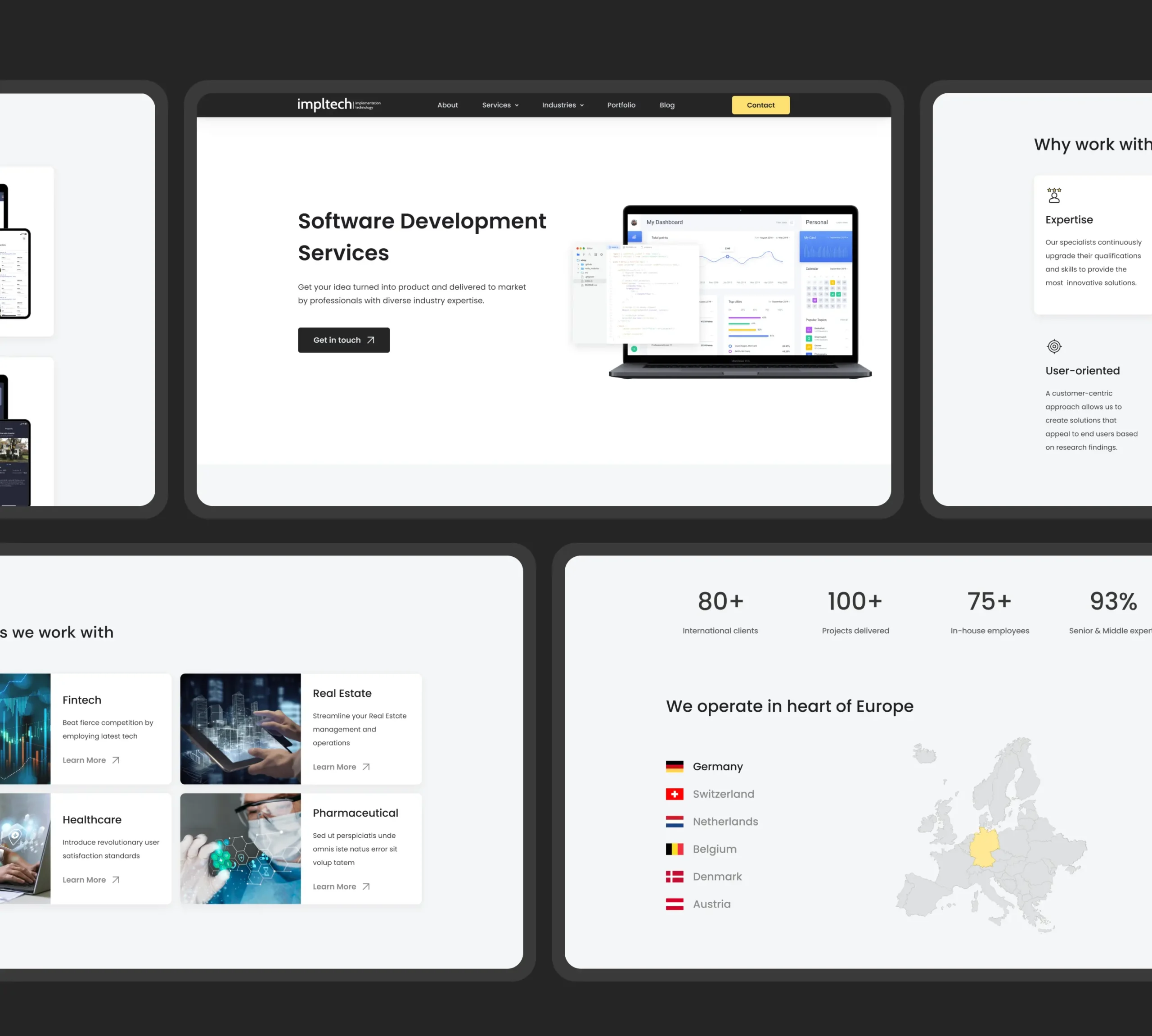 Impltech desktop screen