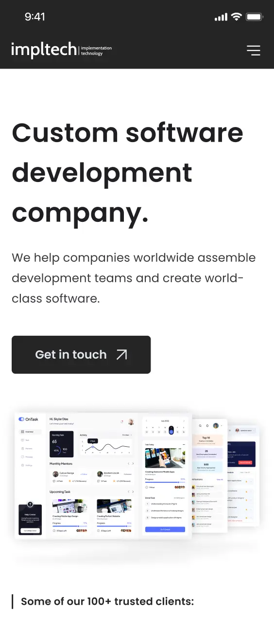 Impltech screen mobile 1