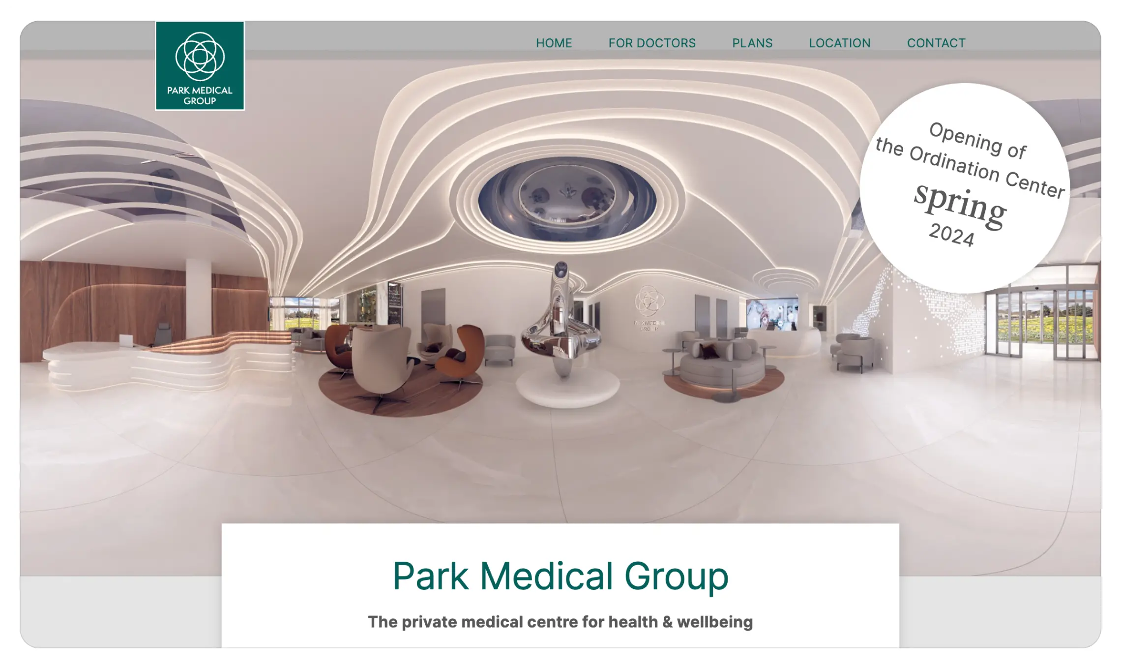 Park Medical Group main screen