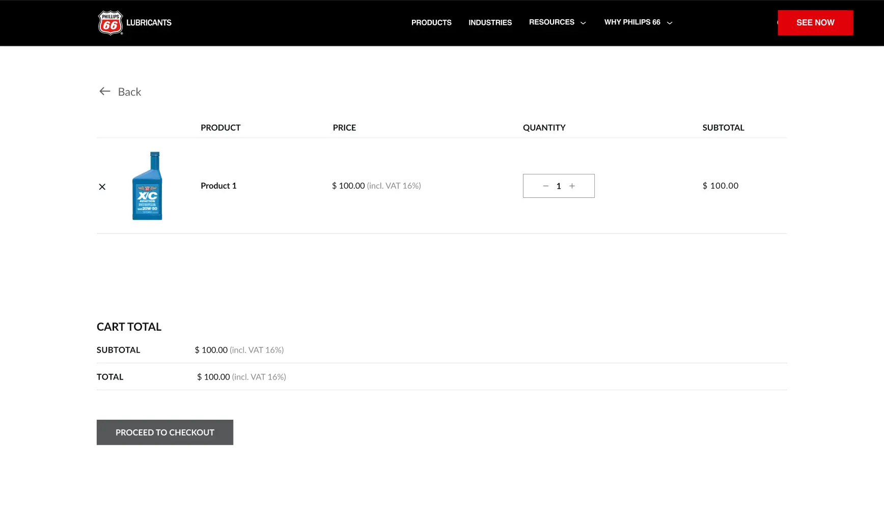 Phillips 66 screen cart view