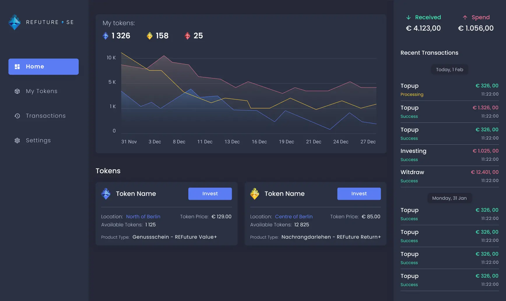 REFuture screen home