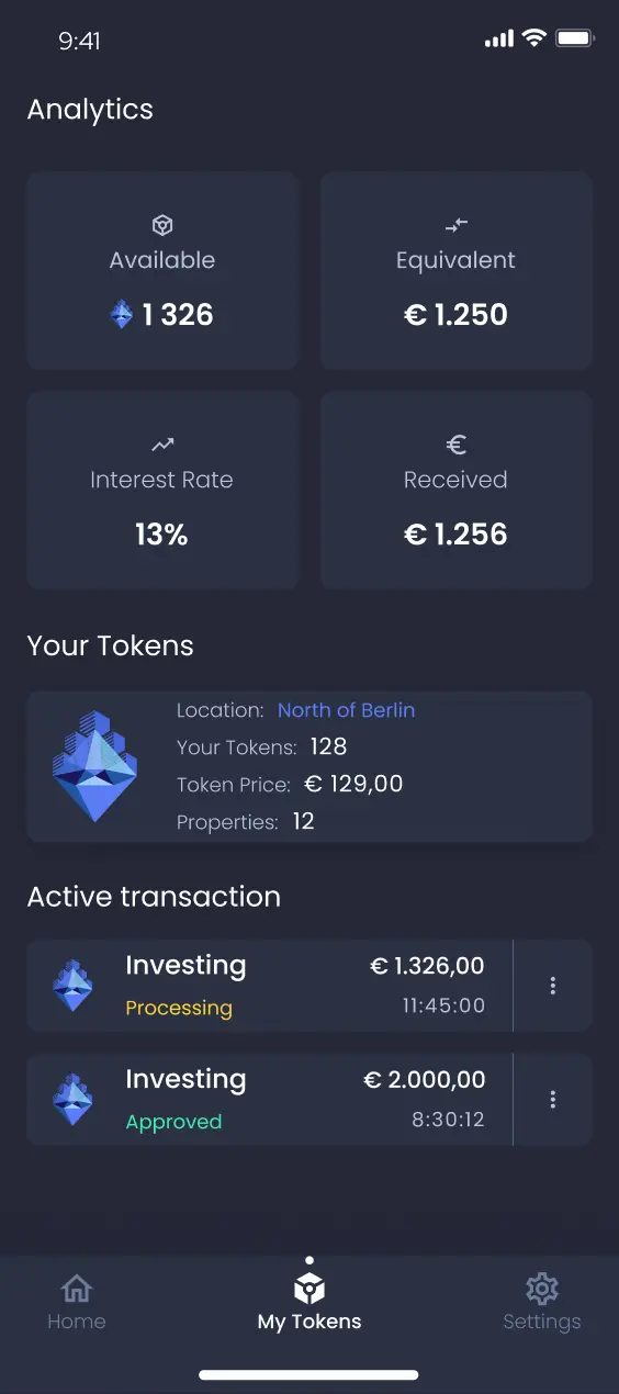 REFuture screen mobile tokens