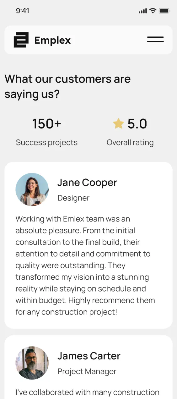 Emplex mobile screen 4