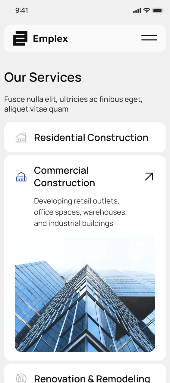 Emplex mobile screen 6