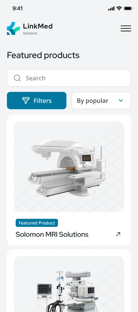 LinkMed mobile screen 1