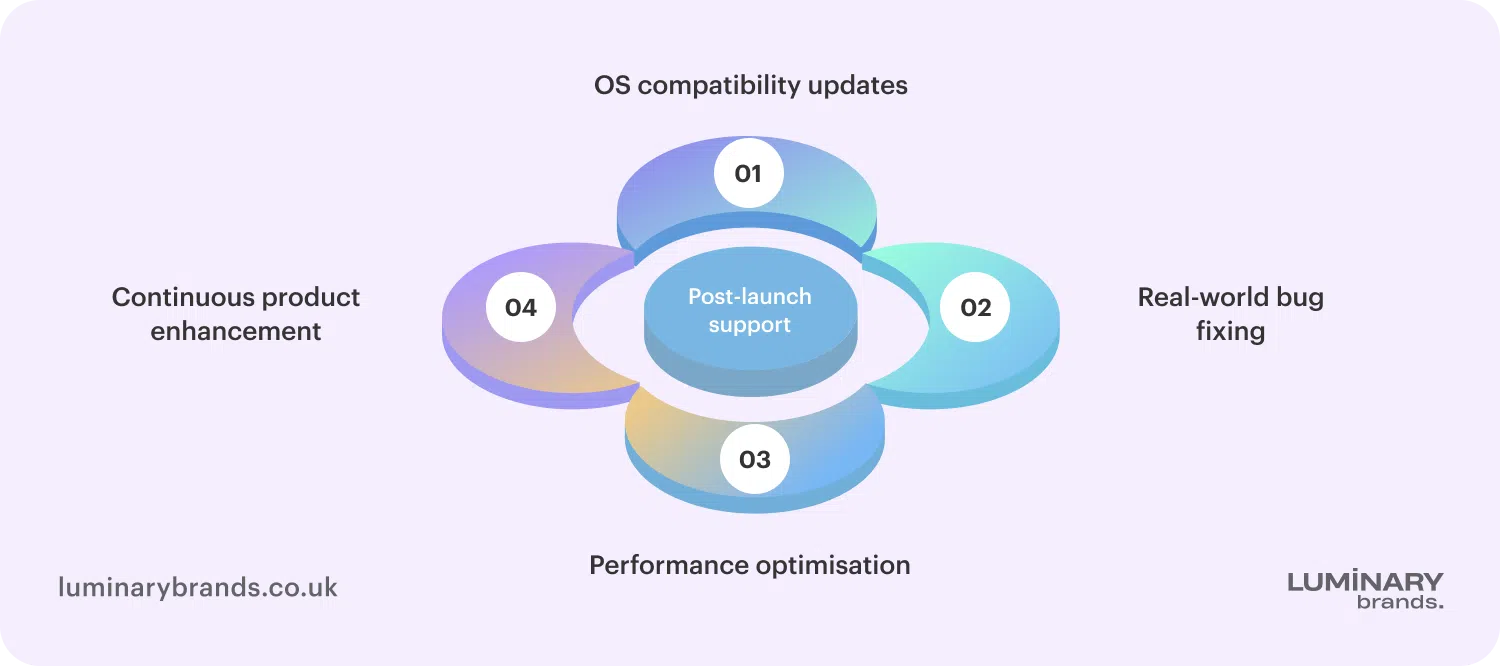 Post launch support and maintenance
