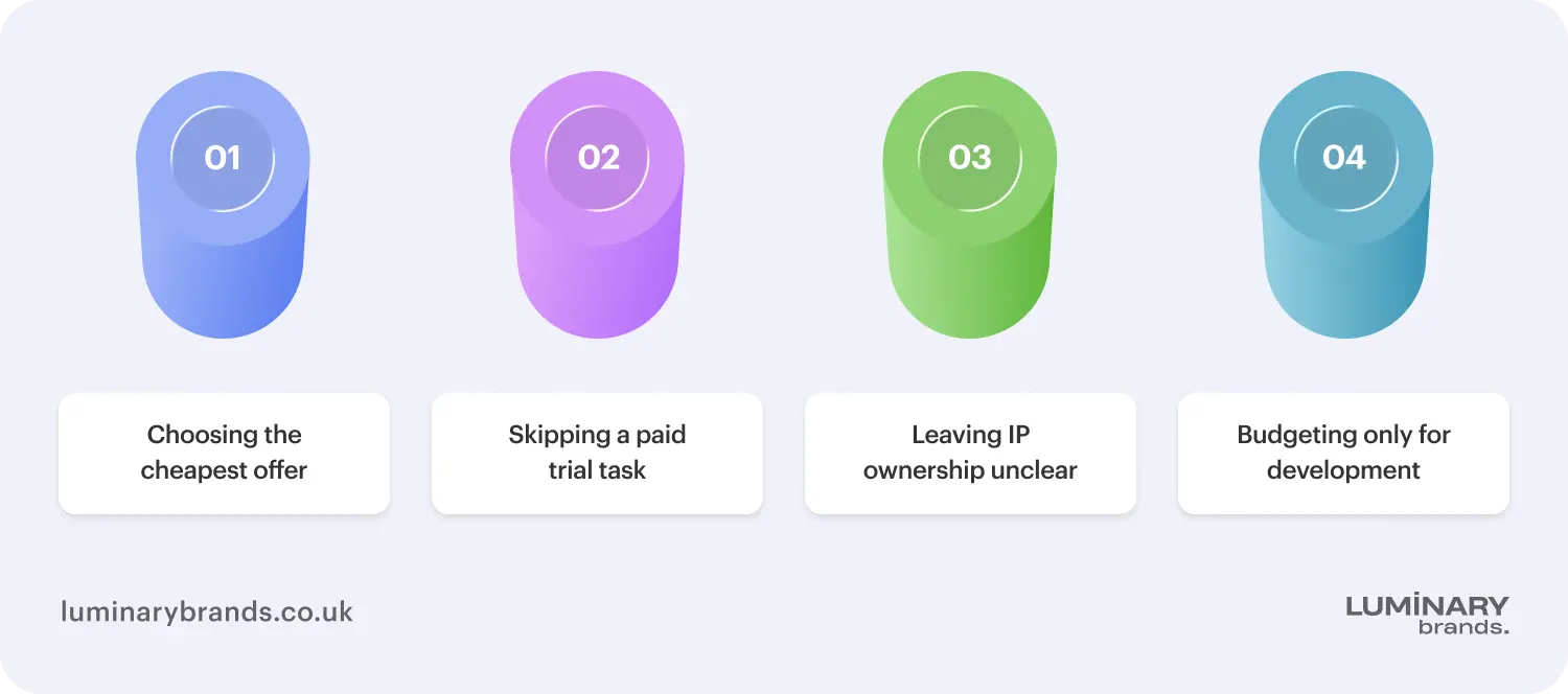 common mistakes to avoid when finding a mobile app developer