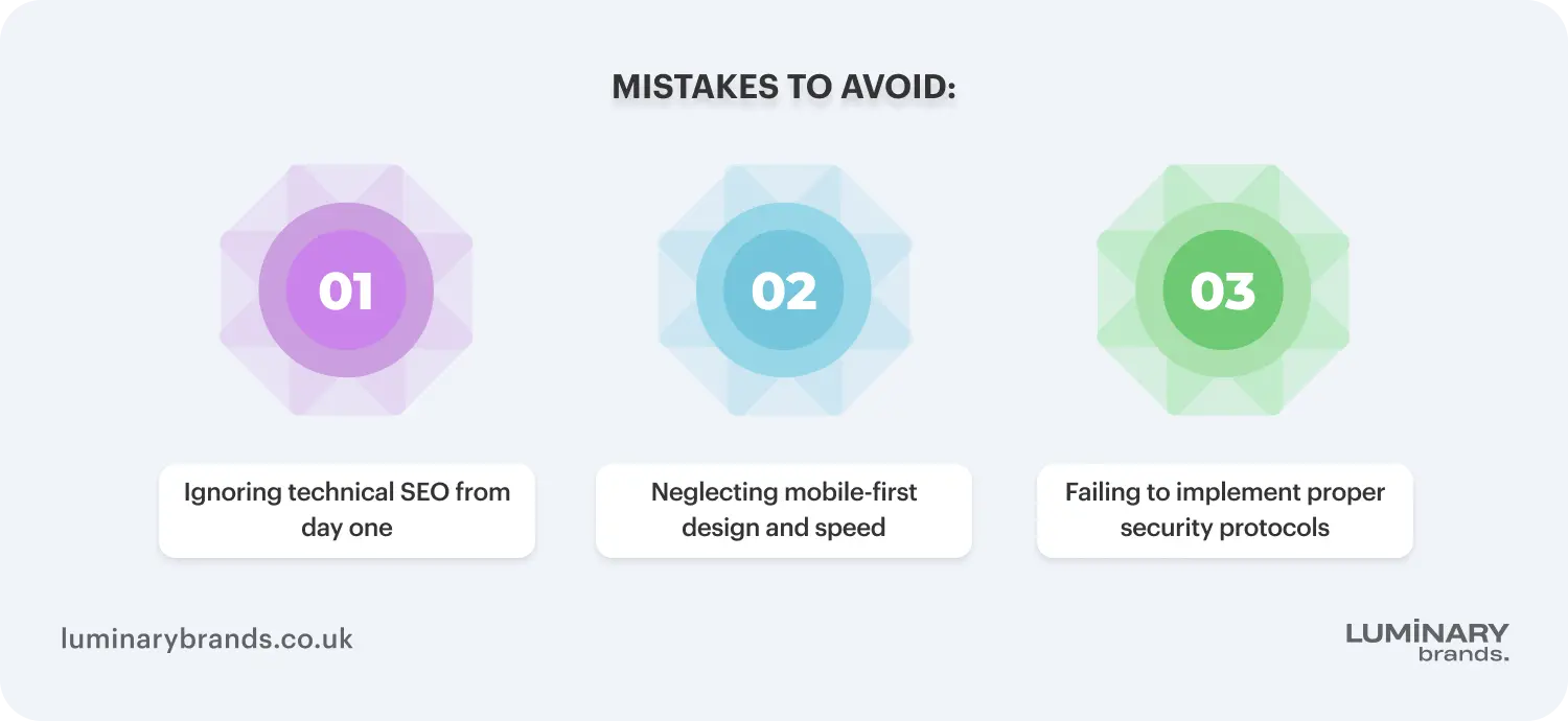 mistakes to avoid when making a website from scratch